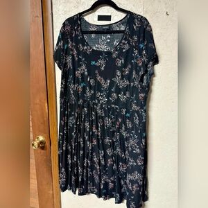 Torrid Black Floral Midi Dress